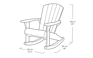 Teal Outdoor Adirondack Rocking Chair - Keter